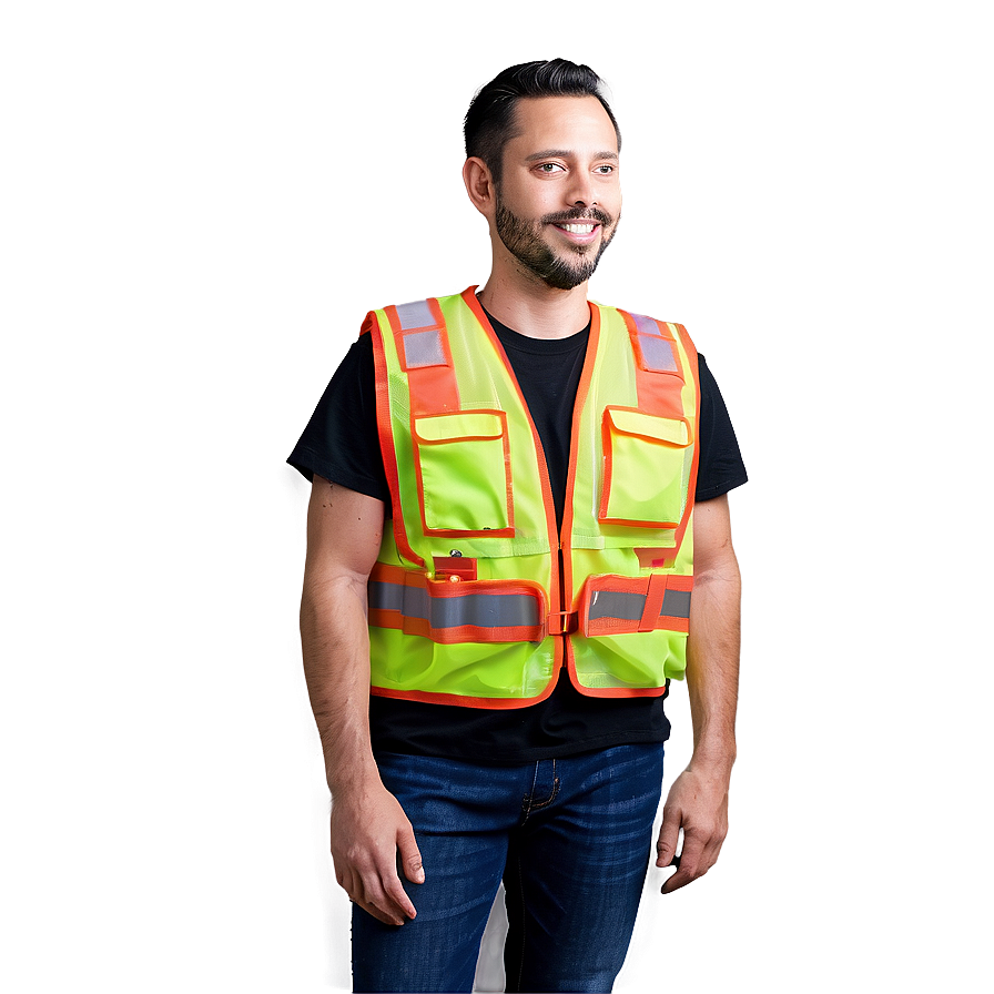 Safety Vest With Pockets Png 06282024 PNG Image