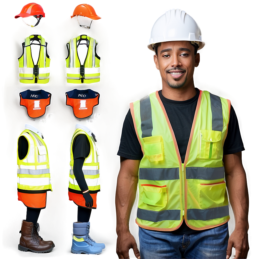 Safety Vest With Pockets Png Mlx PNG Image