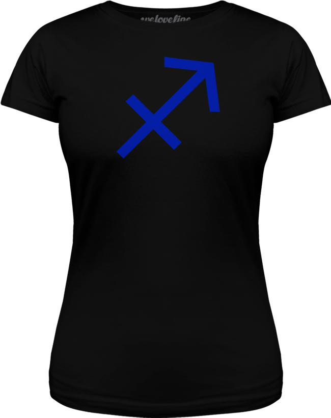 Sagittarius Symbol Black T Shirt PNG Image