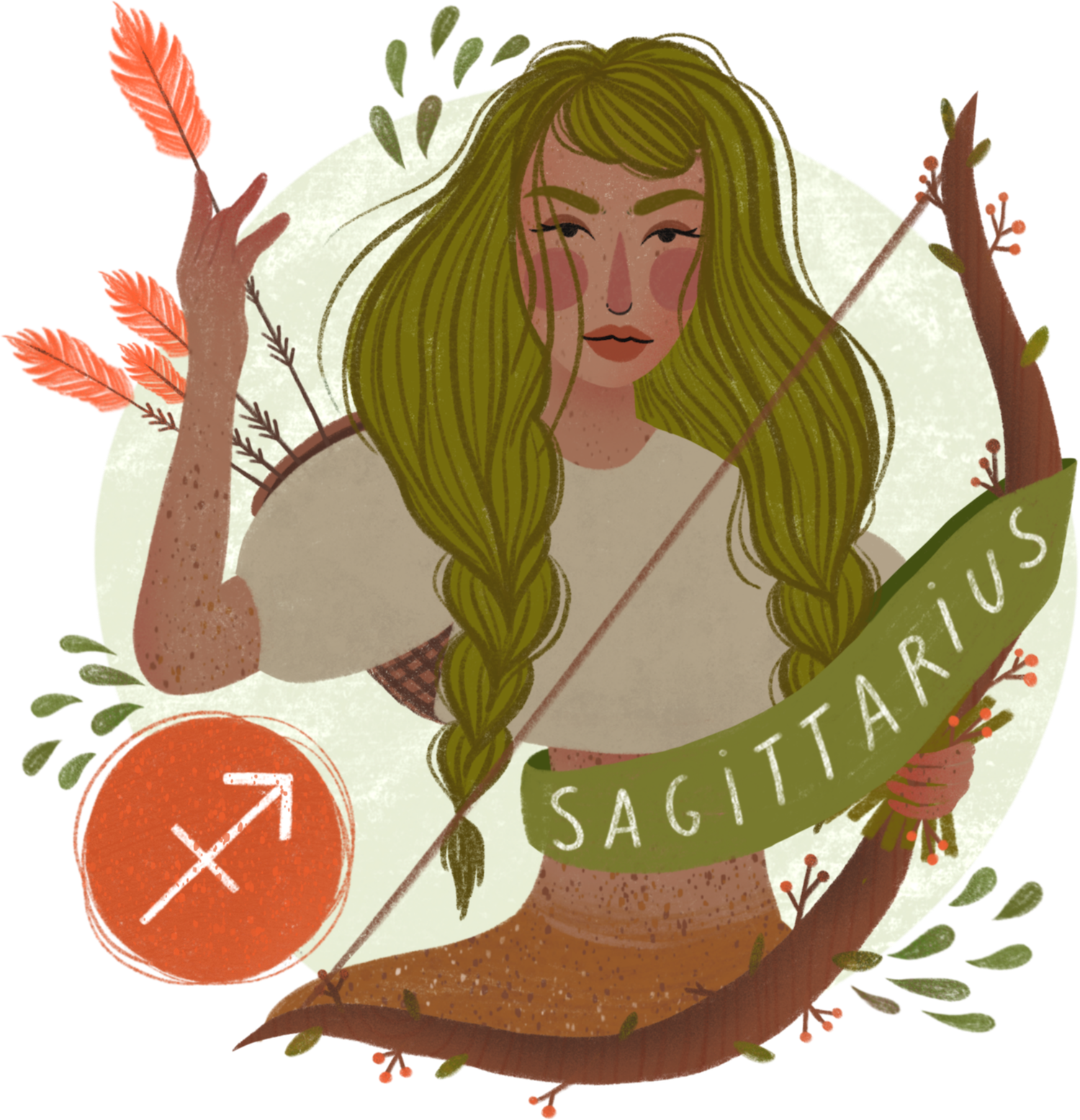 Sagittarius Zodiac Illustration PNG Image