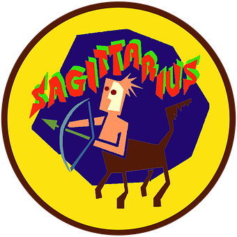 Sagittarius Zodiac Sign Artwork PNG Image