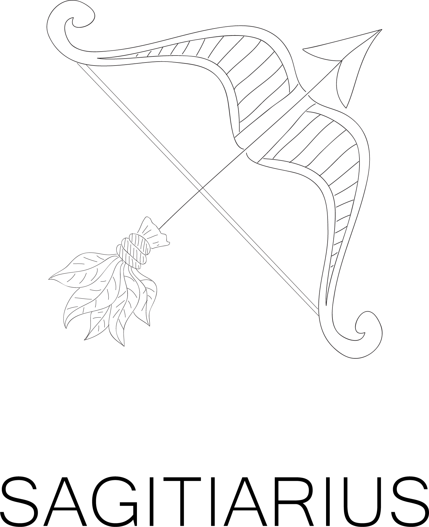 Sagittarius Zodiac Symbol Art PNG Image