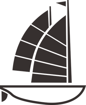 Sailboat Silhouette Graphic PNG Image