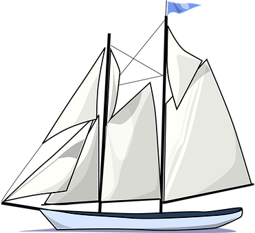 Sailboat Vector Art Illustration PNG Image