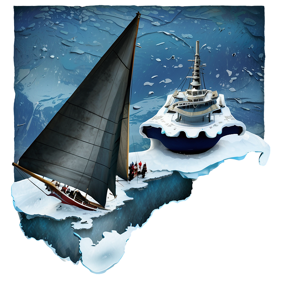 Sailing In Arctic Waters Png Kjd PNG Image