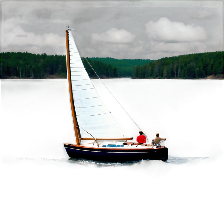 Sailing In Maine's Waters Png Lth PNG Image