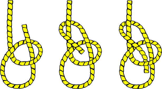 Sailing Knots Progression PNG Image