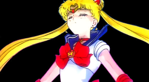 Sailor Moon Character Pouting Expression PNG Image