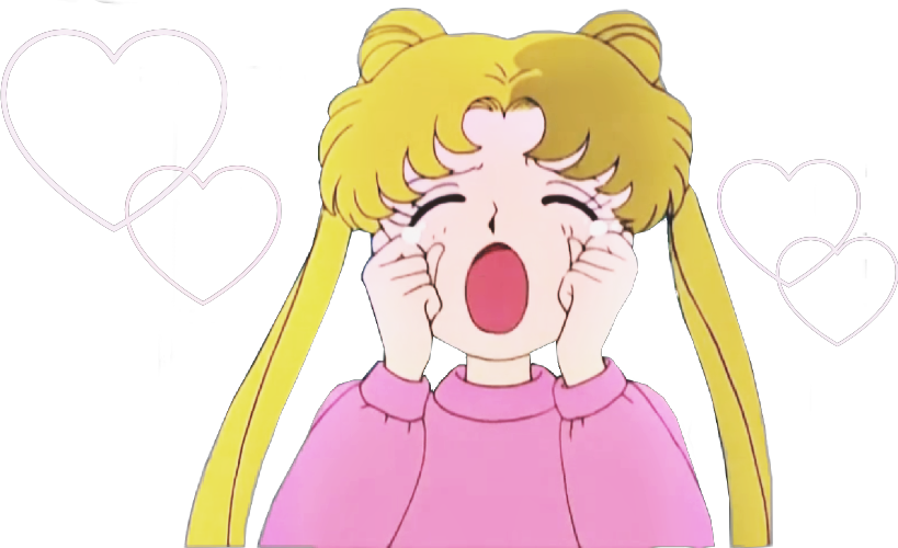 Sailor Moon Crying Hearts Background PNG Image