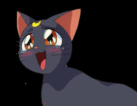 Sailor Moon Luna Shocked Expression PNG Image