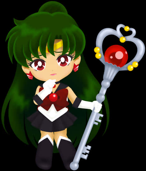 Sailor Pluto Anime Character PNG Image