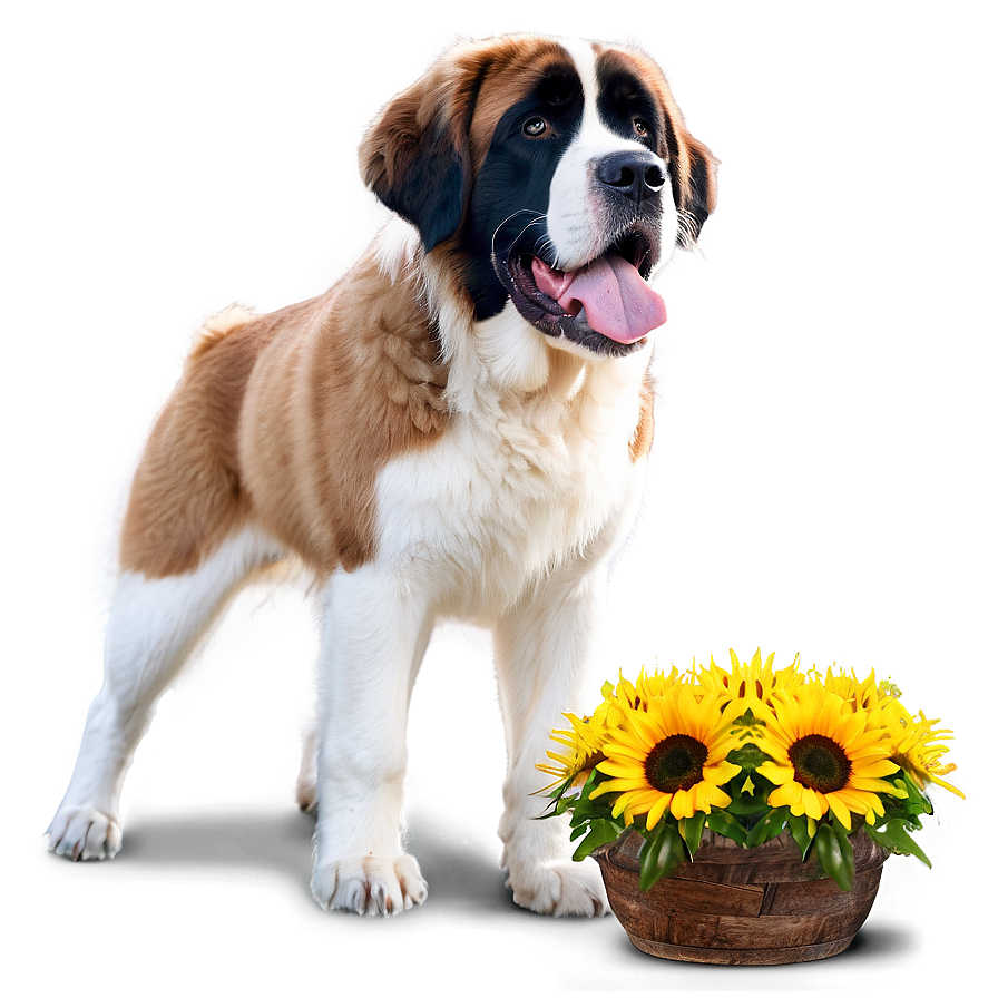 Saint Bernard In Summer Png Ity96 PNG Image