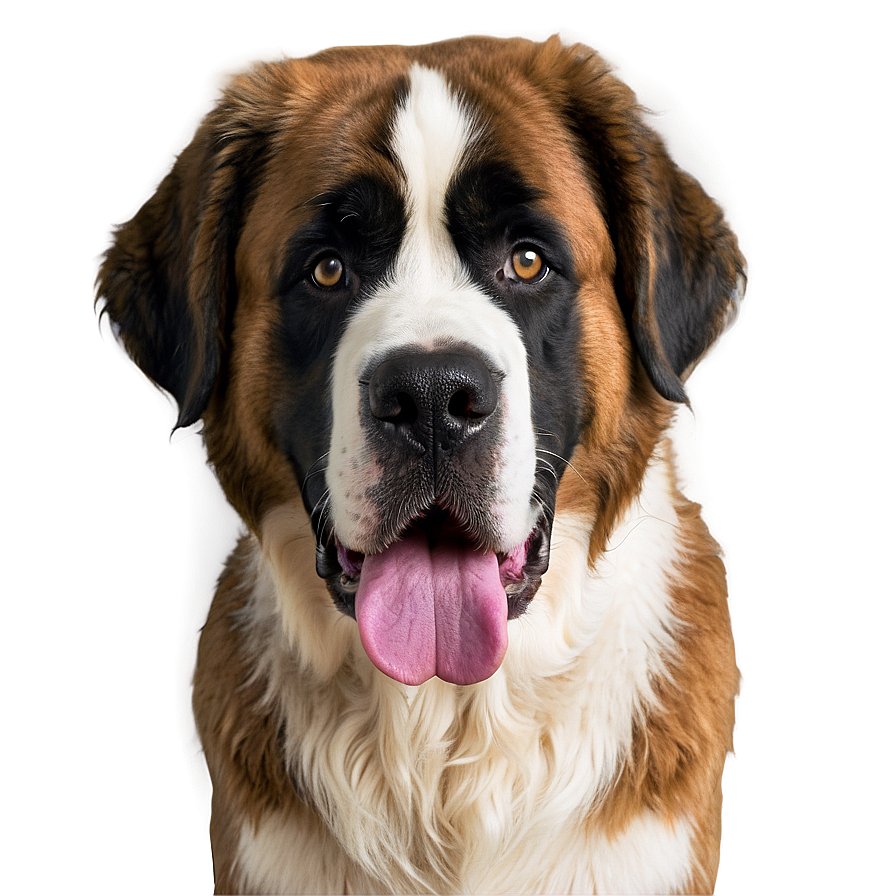 Saint Bernard With Eyes Closed Png 06252024 PNG Image