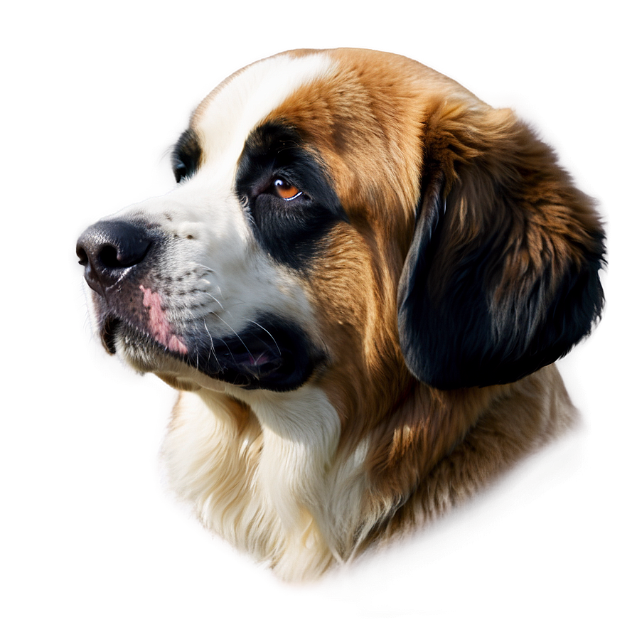 Saint Bernard With Eyes Closed Png Pjv PNG Image