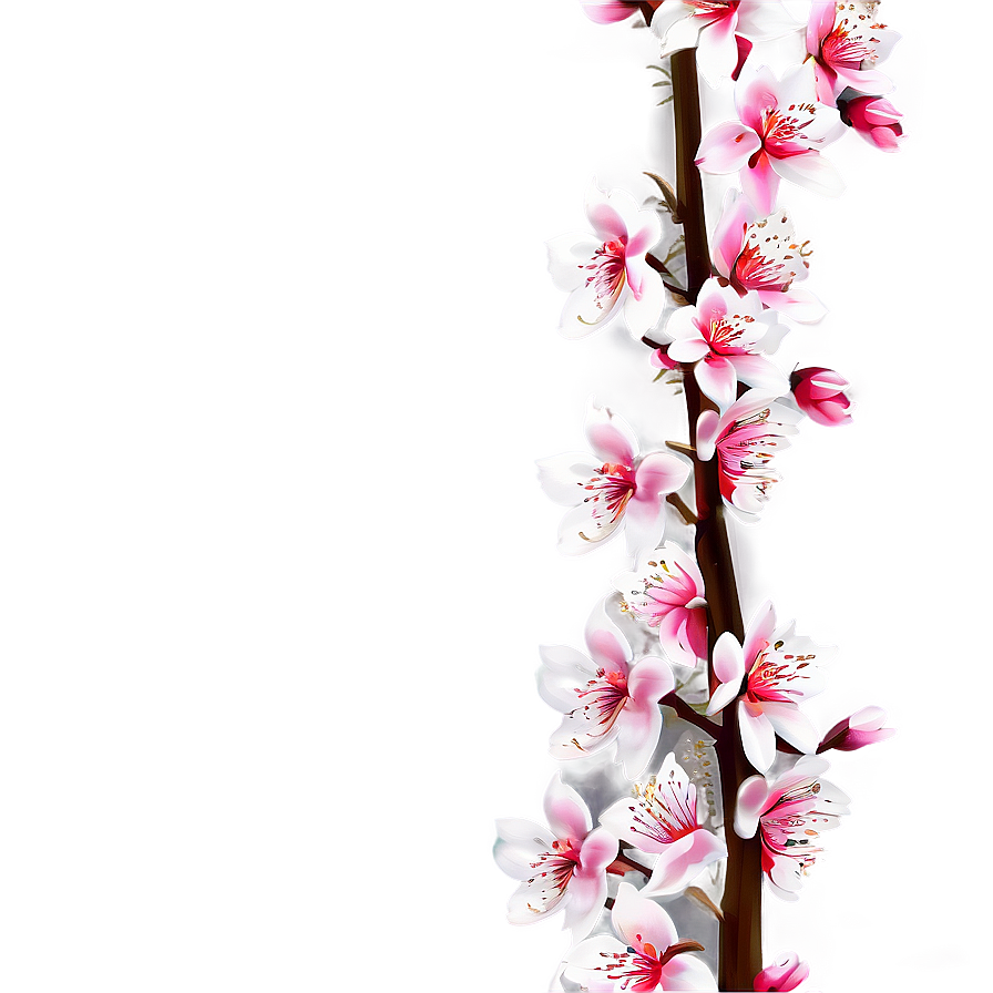 Sakura Flower Border Png Dlc PNG Image