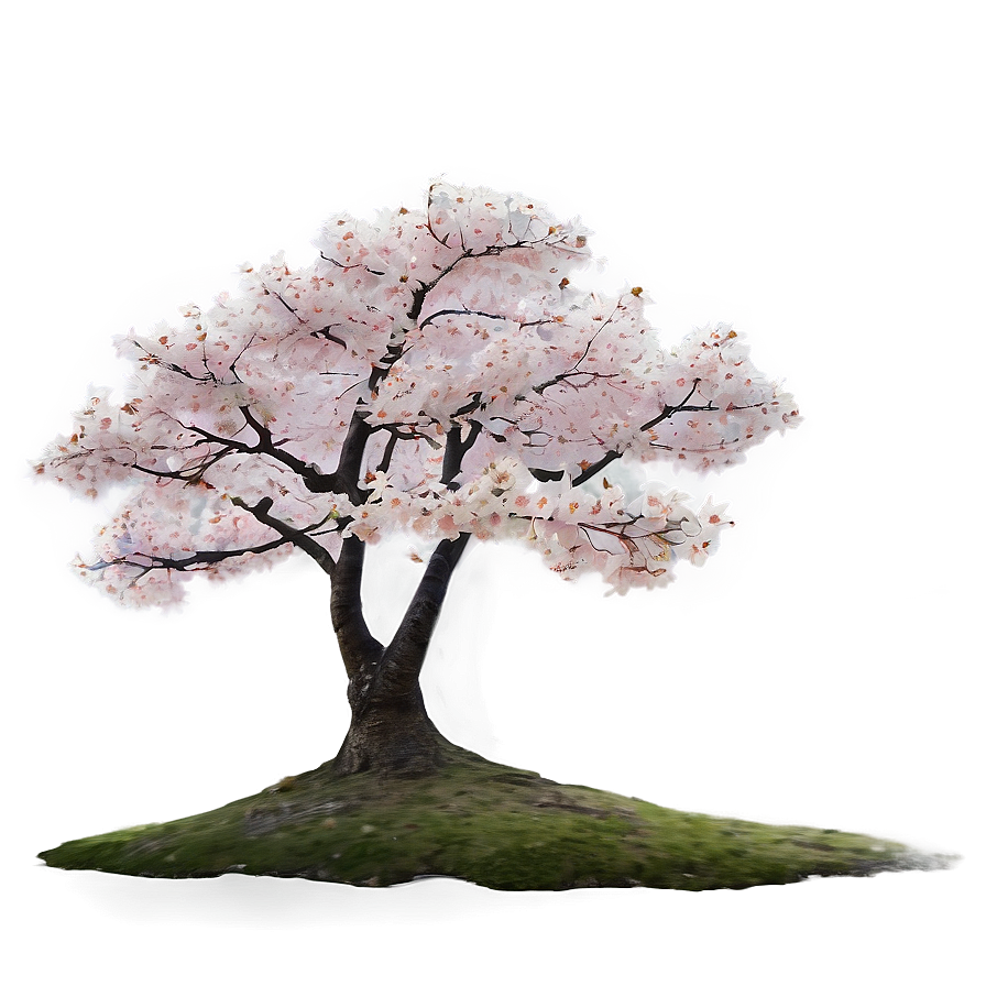 Sakura Tree In Misty Morning Png Esh PNG Image