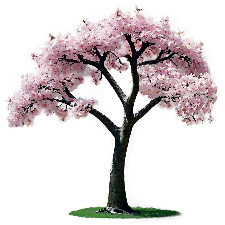 Sakura Tree In Park Setting Png 74 PNG Image