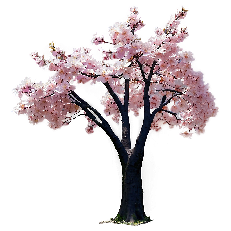 Sakura Tree In Park Setting Png Hkm PNG Image