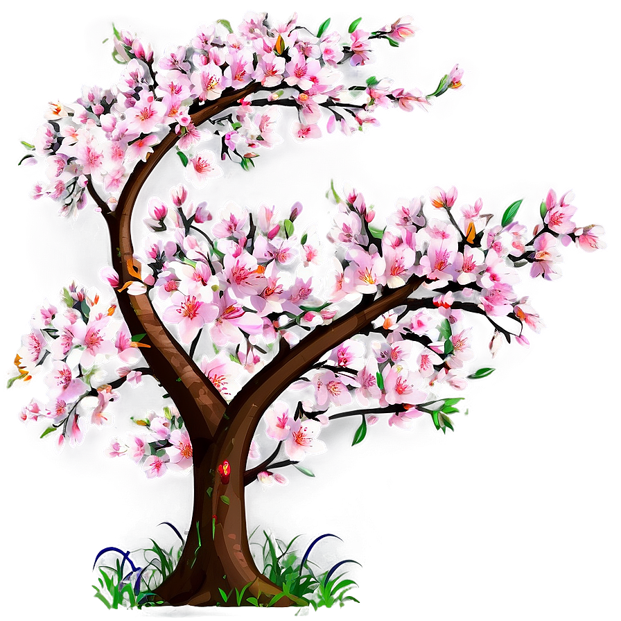 Sakura Tree With Festival Background Png Gps63 PNG Image