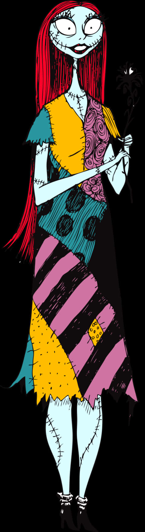 Sally Nightmare Before Christmas Artwork PNG Image