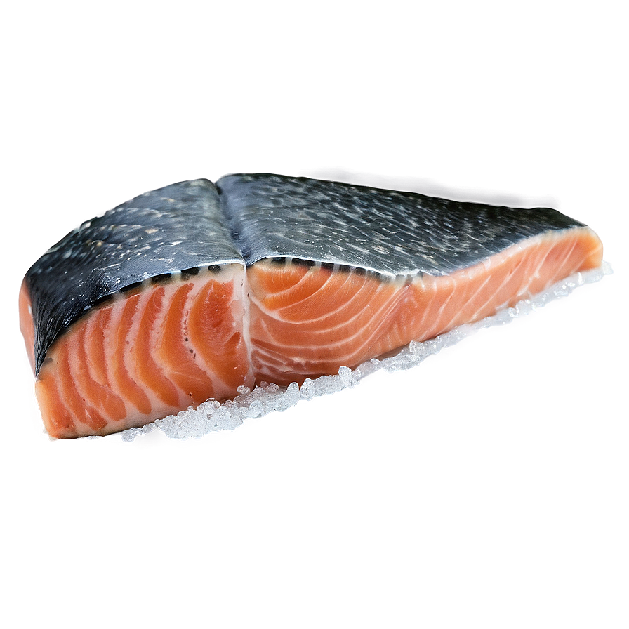 Salmon Fillet On Ice Png Tit1 PNG Image