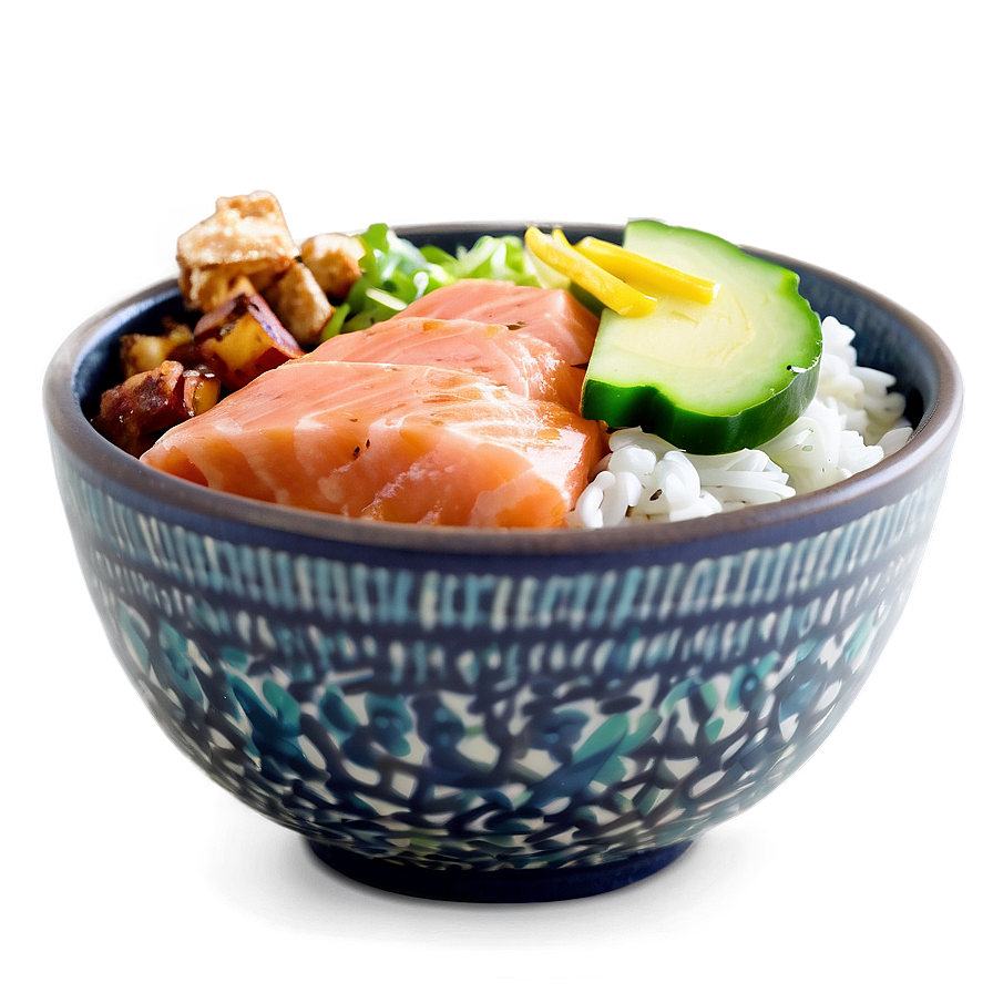 Salmon Poke Bowl Png 05242024 PNG Image