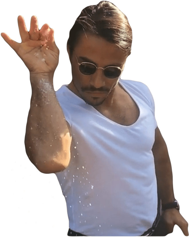 Salt Bae Meme Man Sprinkling Salt PNG Image