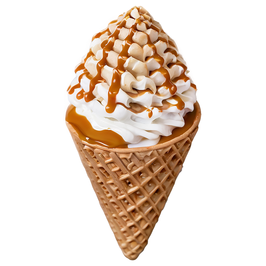 Salted Caramel Waffle Cone Png Jdy PNG Image