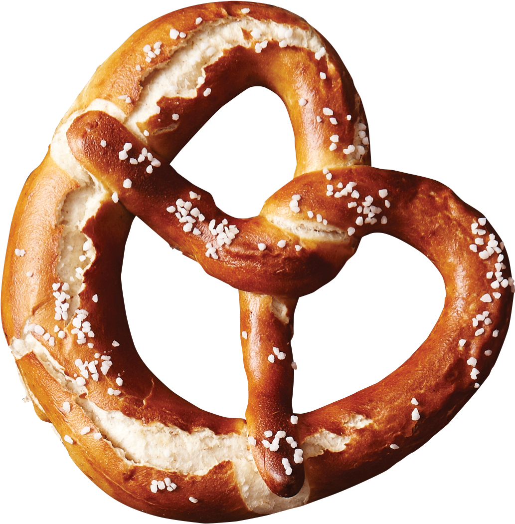 Salted Pretzel Isolated Background PNG Image