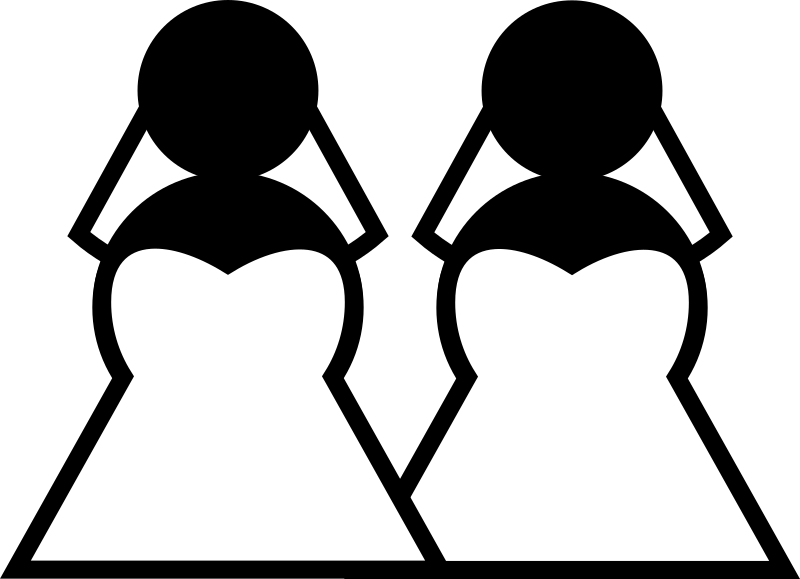 Same Sex Bride Icon PNG Image