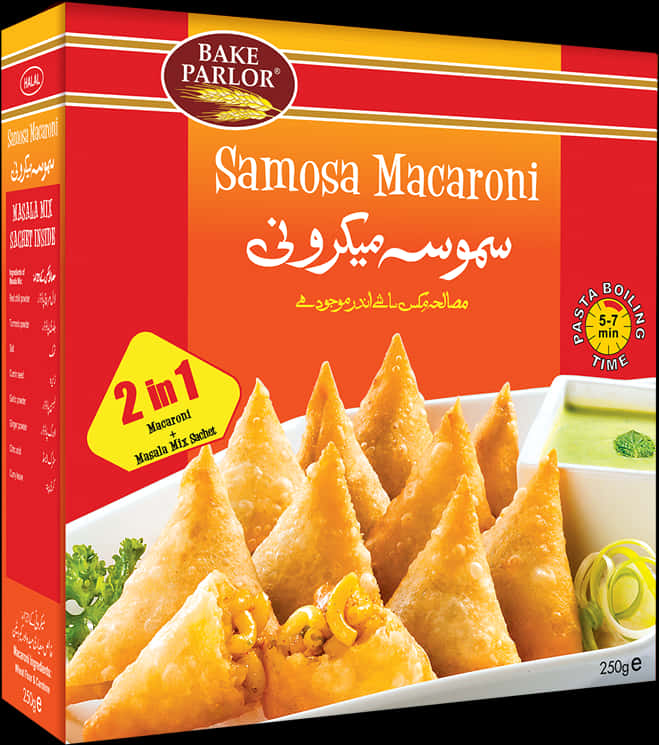 Samosa Macaroni Box Packaging PNG Image