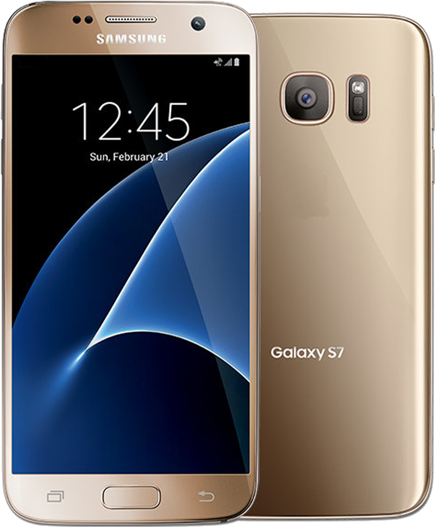 Samsung Galaxy S7 Gold PNG Image