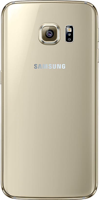 Samsung Gold Smartphone Back View PNG Image