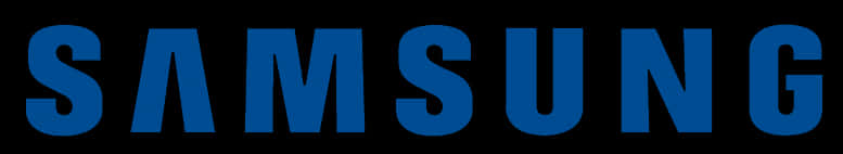 Samsung Logo Blueon Black PNG Image