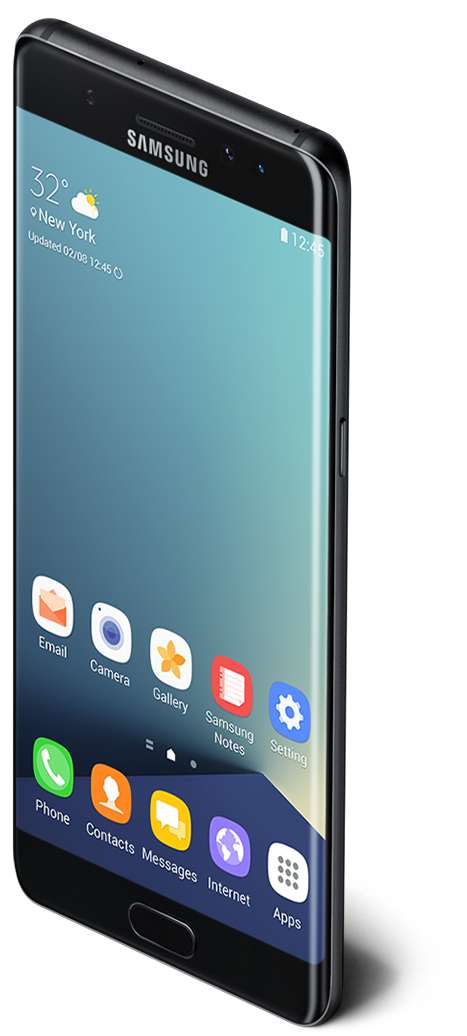 Samsung Smartphone Display Interface PNG Image