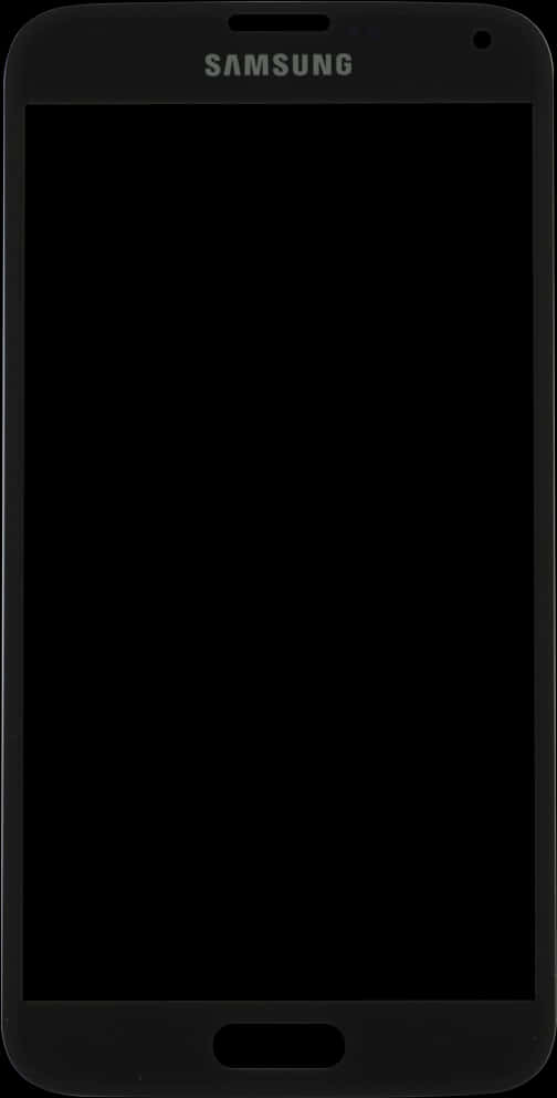 Samsung Smartphone Front View Black PNG Image