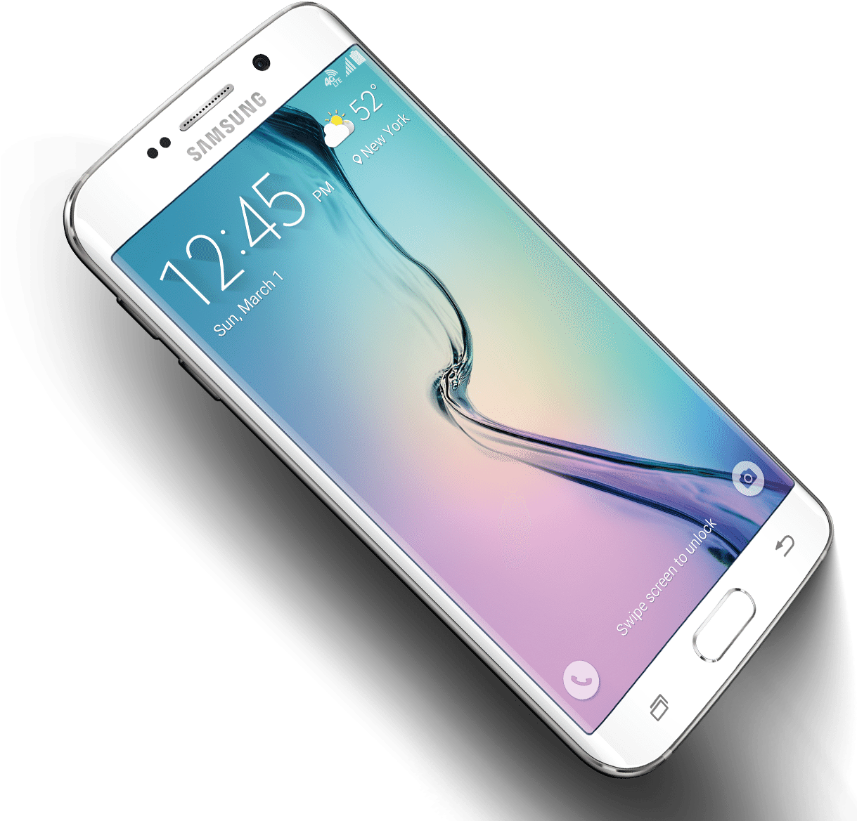 Samsung Smartphoneon Display PNG Image