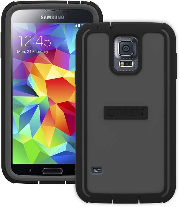 Samsung Smartphonewith Trident Case PNG Image