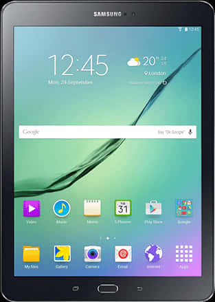 Samsung Tablet Display Interface PNG Image