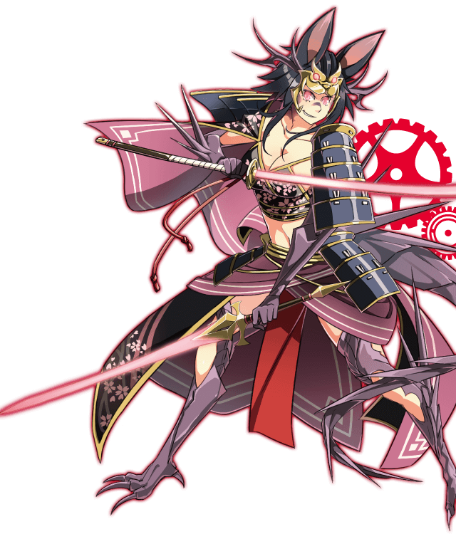 Samurai Demon Anime Character PNG Image