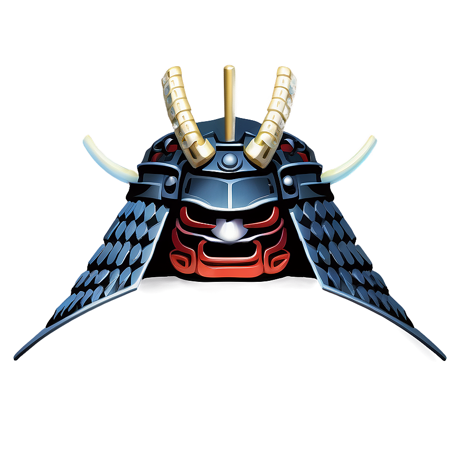 Samurai Helmet Graphic Png Qrt PNG Image