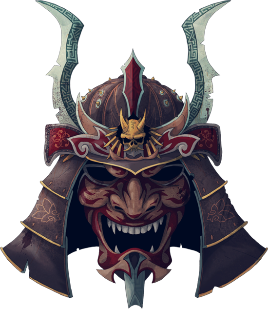 Samurai Helmetand Mask Artwork PNG Image