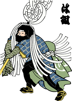 Samurai Warrior Artwork PNG Image