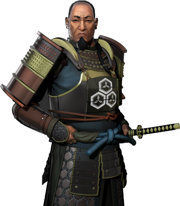 Samurai Warrior Stance PNG Image