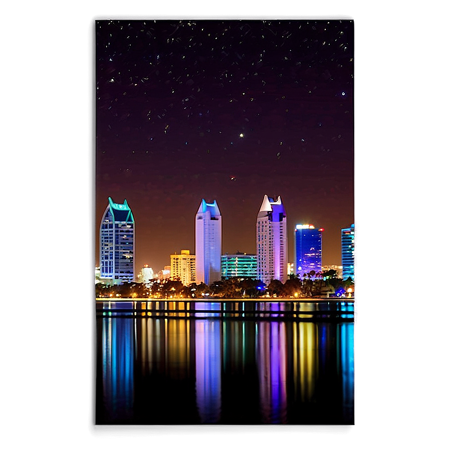 San Diego Cityscape Night Png Vua29 PNG Image