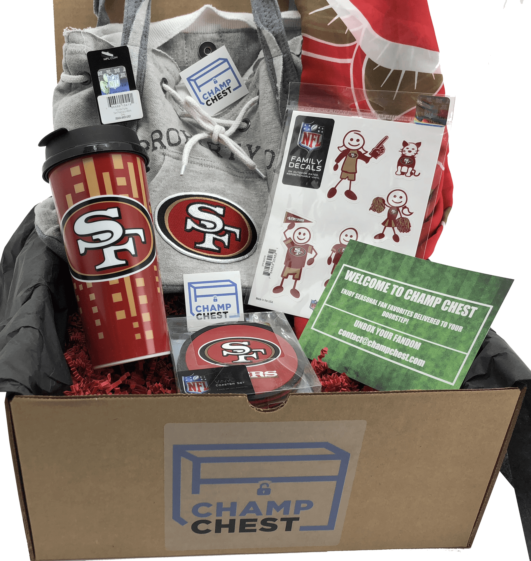 San Francisco49ers Fan Gift Box PNG Image