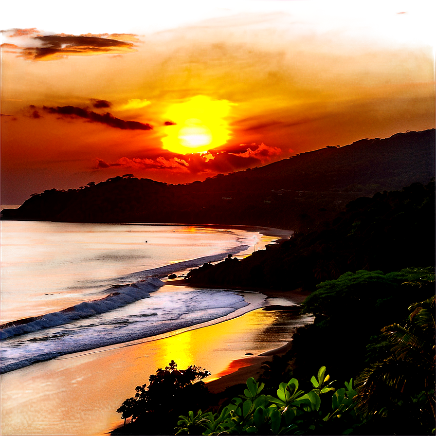 San Juan Del Sur Sunset View Nicaragua Png Grk PNG Image