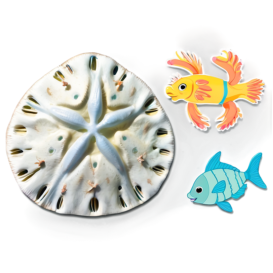 Sand Dollar With Marine Life Png Vpq63 PNG Image