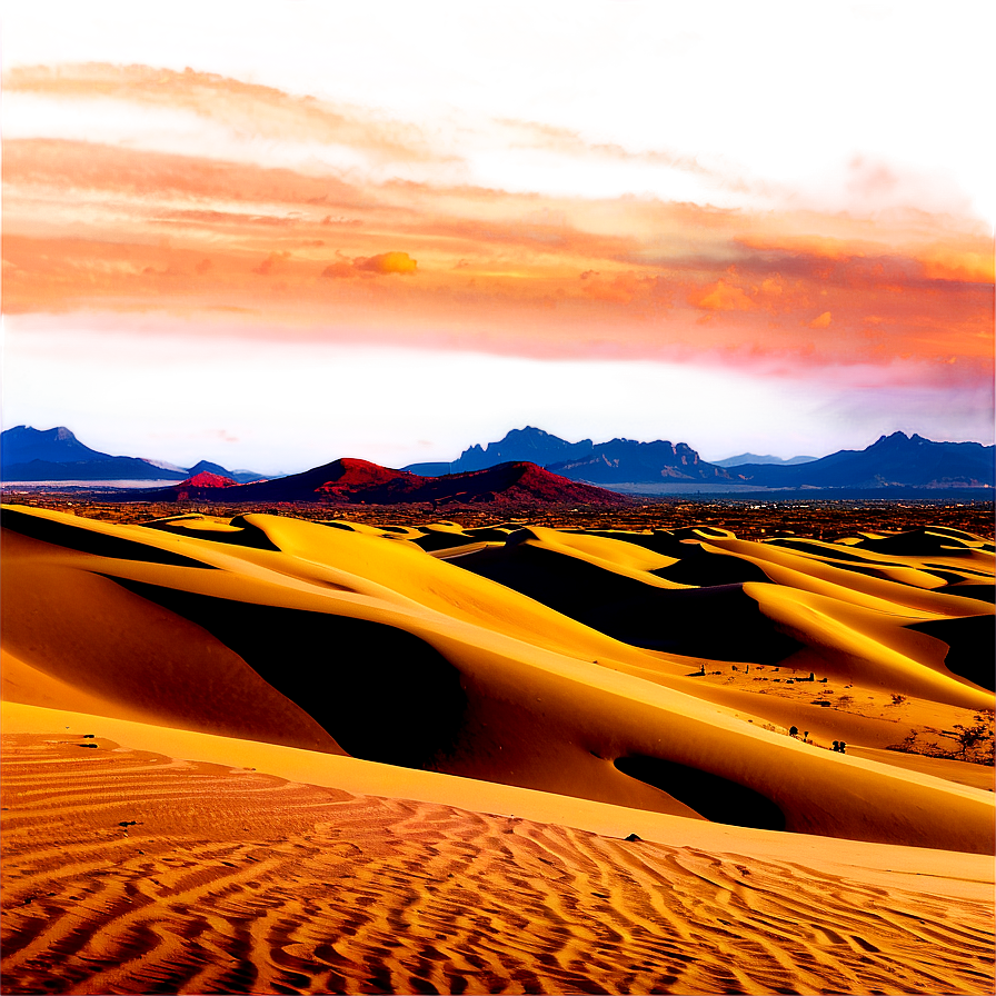 Sand Dunes During Golden Hour Png Fke58 PNG Image