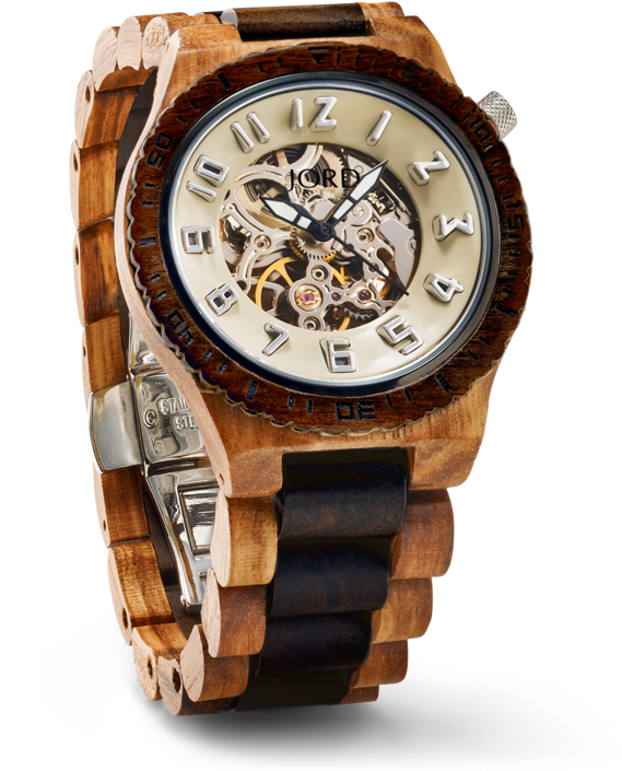 Sandalwood Automatic Watch PNG Image